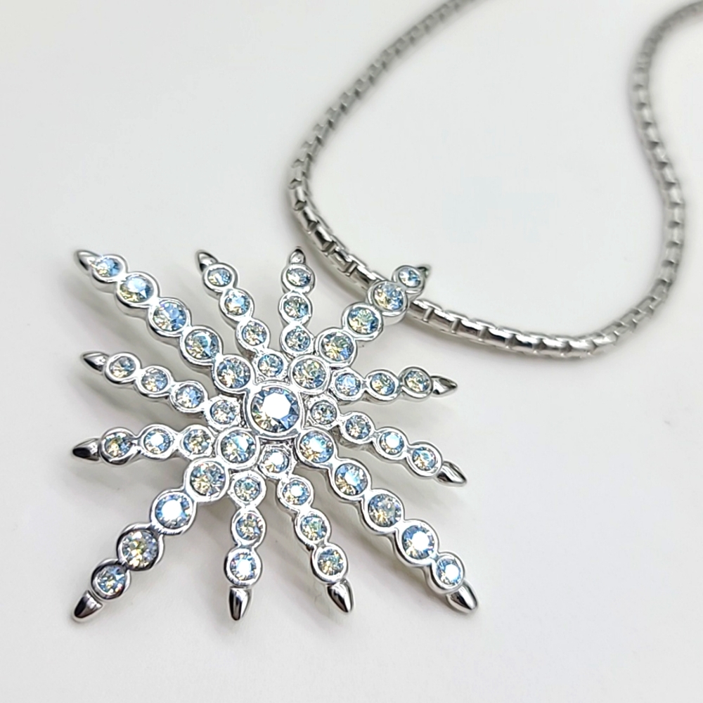 $119 NWOTS! Touchstone by Swarovski Austrian Crystal "Snowflake" Pendant ❄️ - Picture 2 of 12
